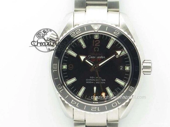 0216 Unisex Seamaster Planet Ocean 600M 43.5mm SS SCF 1:1 Best Edition Black Bezel Black Dial on Black Rubber Strap A8900 Super Clone 7664